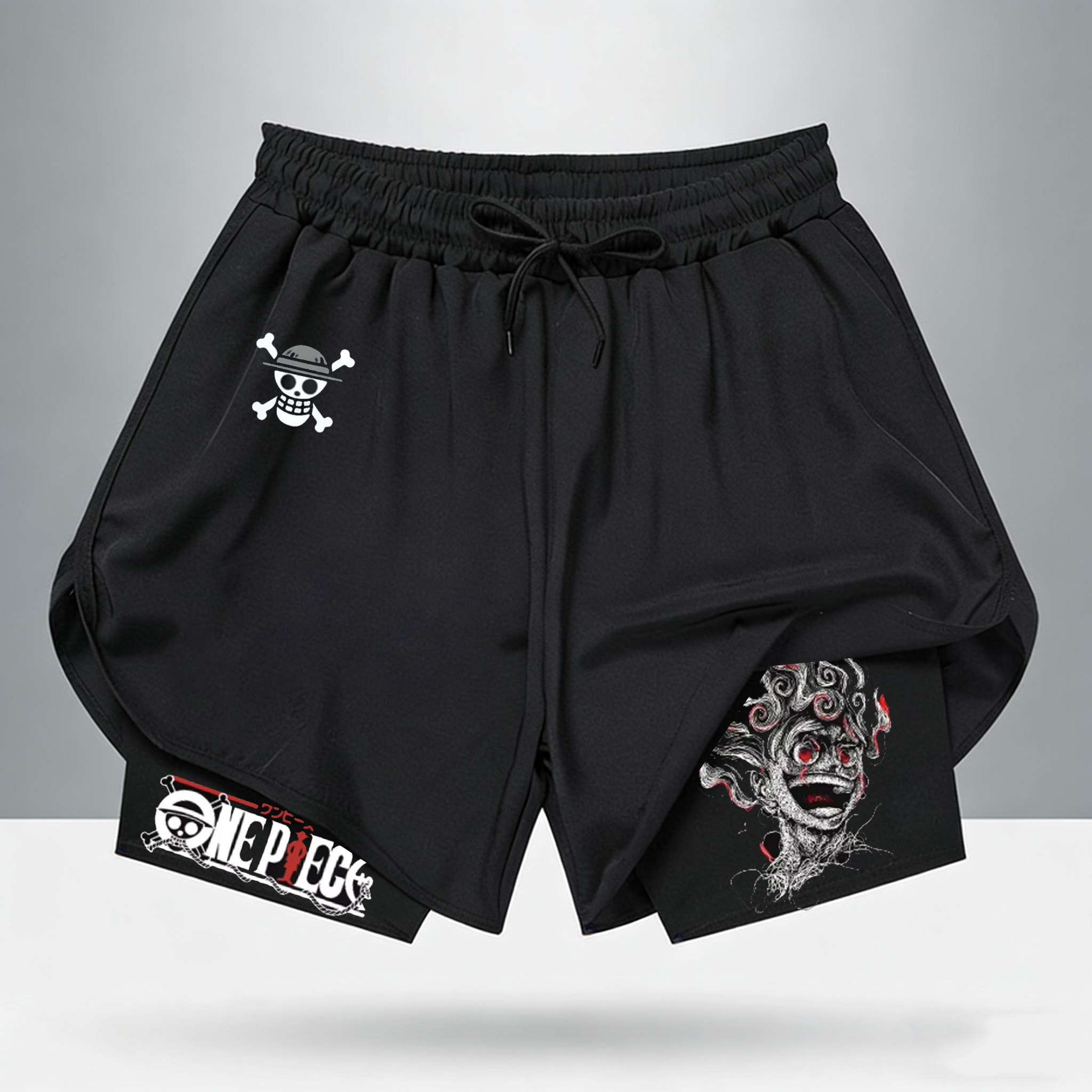 Running Gear In Japan - Men's 2-in-1 Running Shorts Anime One