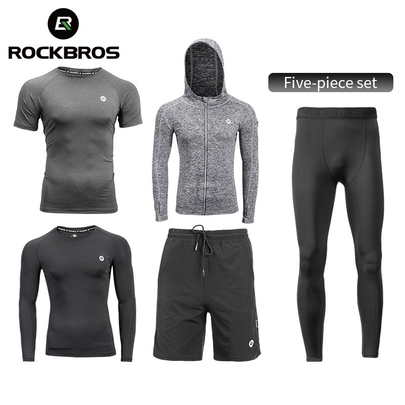 Running Gear For Men - ROCKBROS Men's Tracksuit Gym Fitness Running