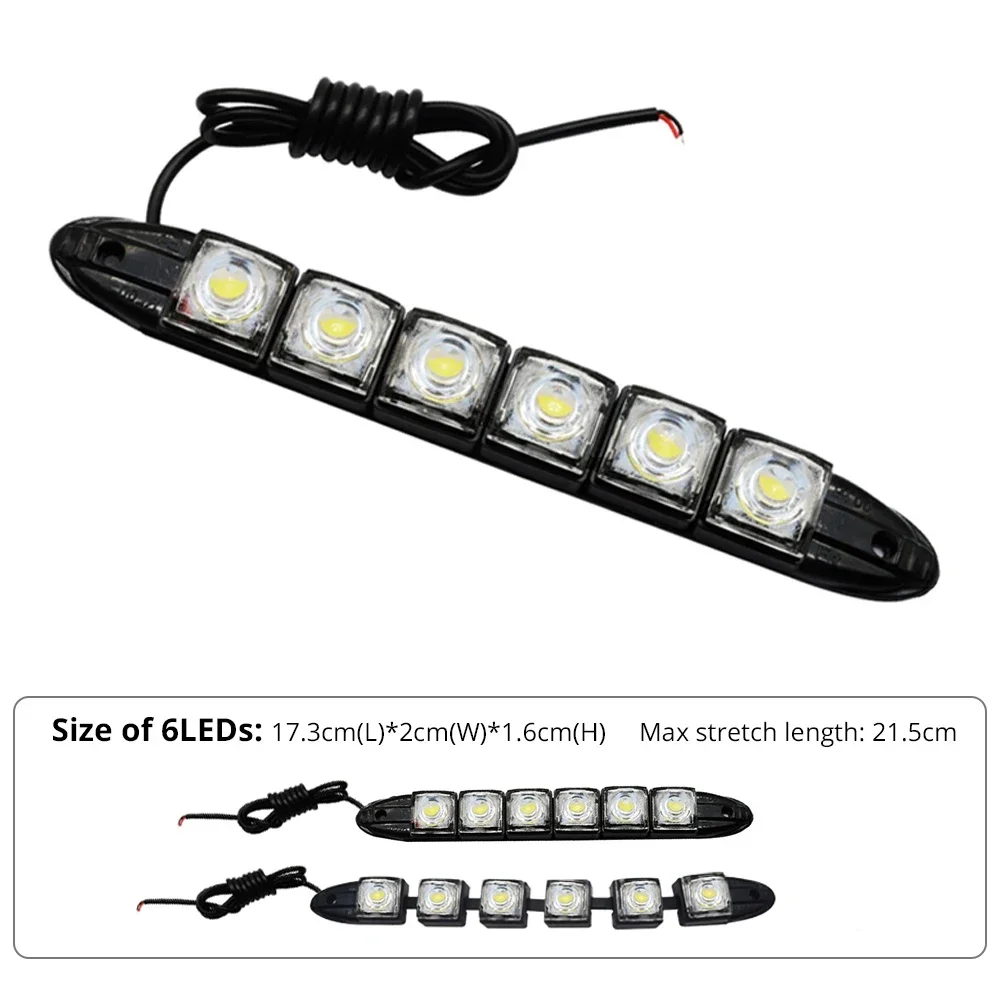 2PCS LED Waterproof DRL Light  - Running Headlamp Led recensione e prezzo