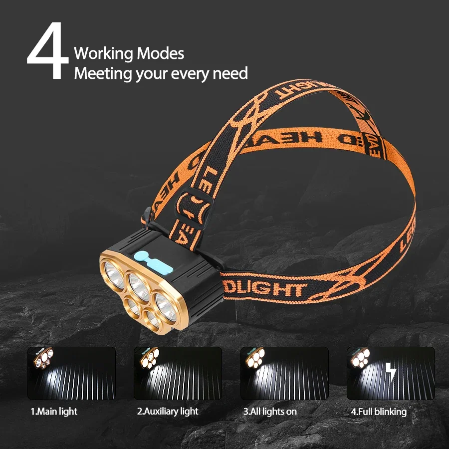 Rechargeable 5 LED Headlight U - Running Headlamp Led recensione e prezzo