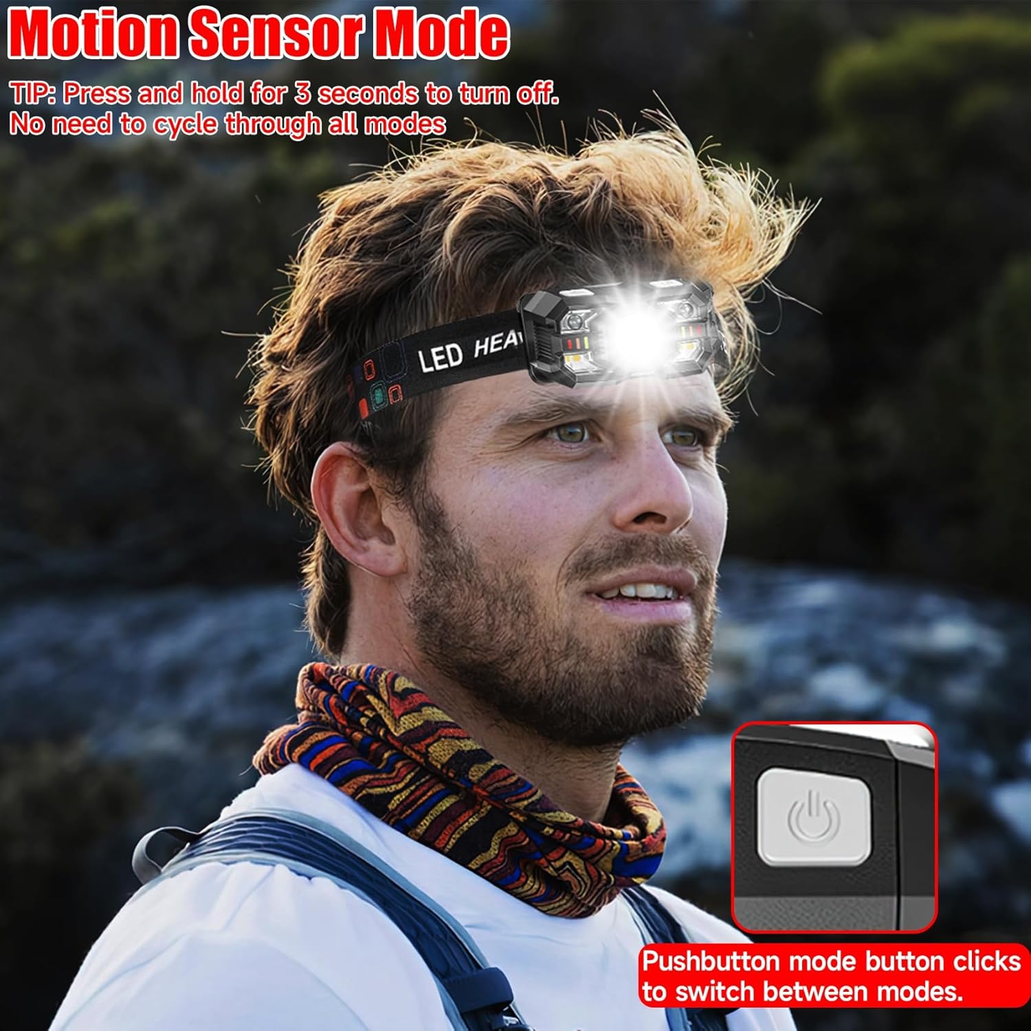 12-Pack Rechargeable Headlamps - Running Headlamp Led recensione e prezzo