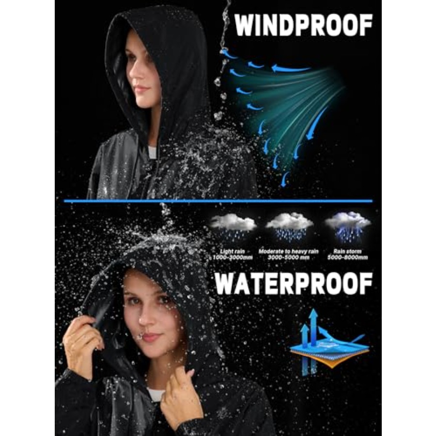 Womens Rain Jacket Lightweight - Running Gear Rain recensione e prezzo
