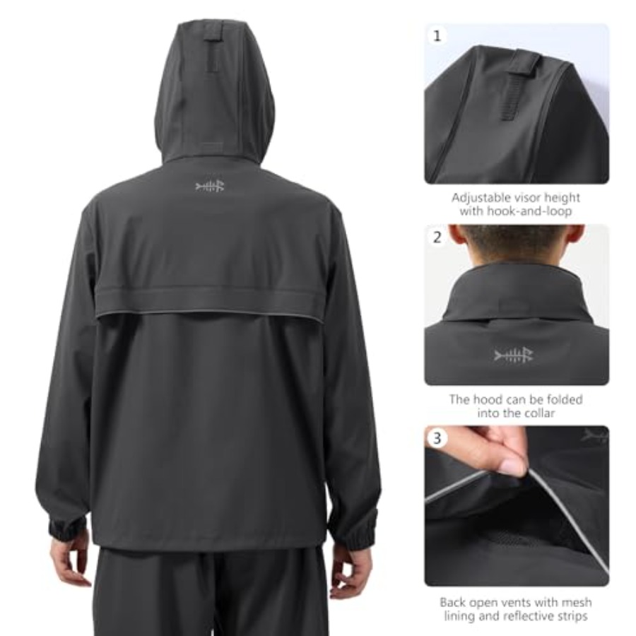 Men's Rain Suit Waterproof Bre - Running Gear Rain recensione e prezzo