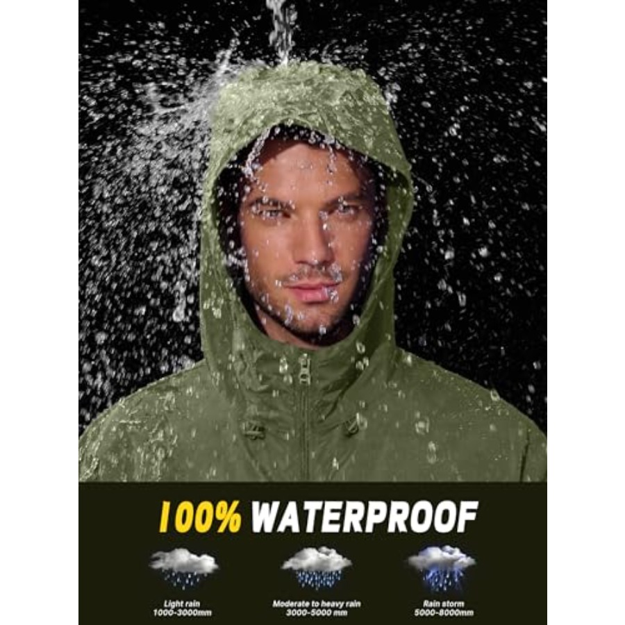 UIQUR Mens Rain Jacket Lightwe - Running Gear Rain recensione e prezzo